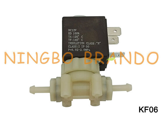 2 Way NC Food Grade Safe PA66 Plastic Water Solenoid Valve DC12V KF06