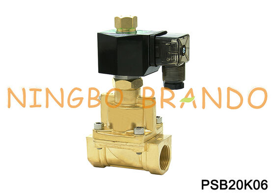 Válvula solenóide de vapor 24VDC de 3/4" de polegada normalmente aberta de bronze
