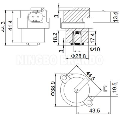 Bobina Solenoide 12VDC 4Z01015200 para Compressor de Suspensão a Ar
