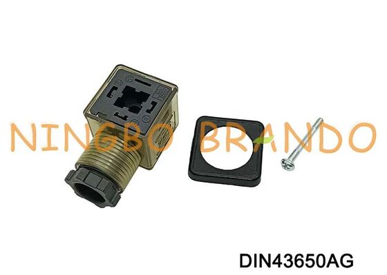 Tipo de nylon A do RUÍDO 43650 do conector 18mm MPM Brown da bobina da válvula solenóide DIN43650A