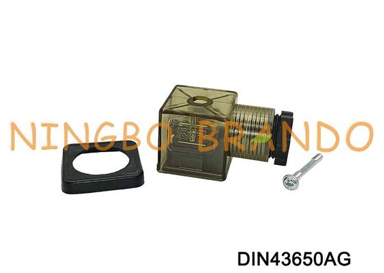 Tipo de nylon A do RUÍDO 43650 do conector 18mm MPM Brown da bobina da válvula solenóide DIN43650A