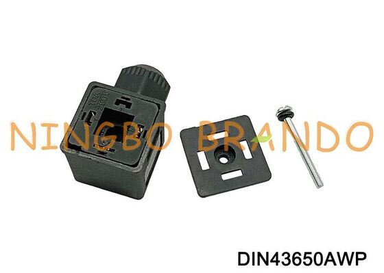 Conector impermeável IP67 da bobina da válvula solenóide DIN43650A
