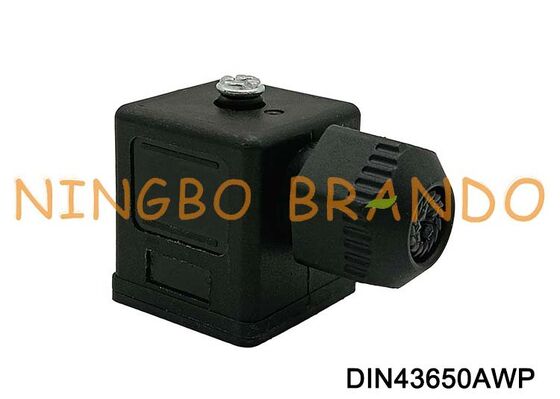 Conector impermeável IP67 da bobina da válvula solenóide DIN43650A