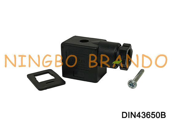Conector da bobina da válvula solenóide DIN43650 B MPM preto DIN 43650 tipo B