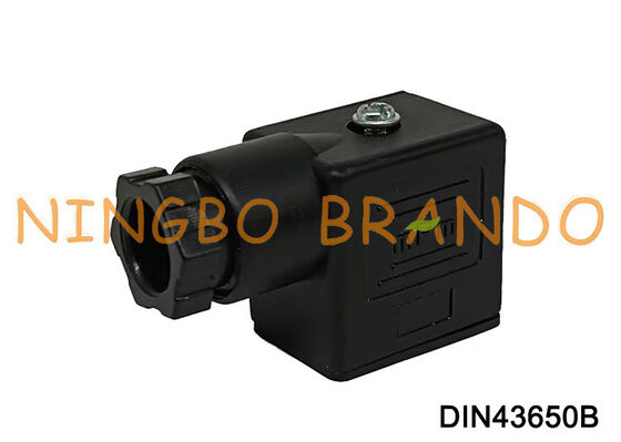 Conector da bobina da válvula solenóide DIN43650 B MPM preto DIN 43650 tipo B