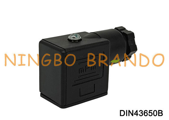 Conector da bobina da válvula solenóide DIN43650 B MPM preto DIN 43650 tipo B