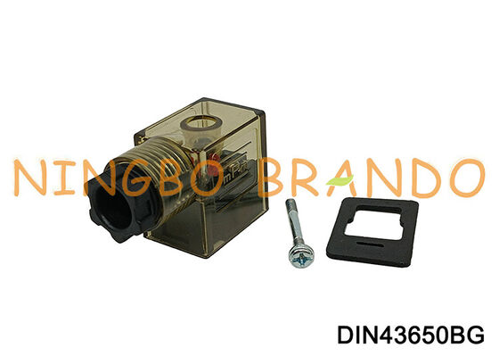 Conector da bobina da válvula solenóide DIN43650B com tipo B do RUÍDO 43650 do diodo emissor de luz