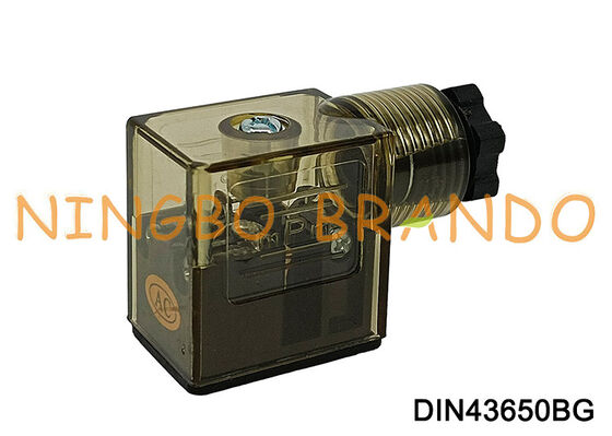Conector da bobina da válvula solenóide DIN43650B com tipo B do RUÍDO 43650 do diodo emissor de luz