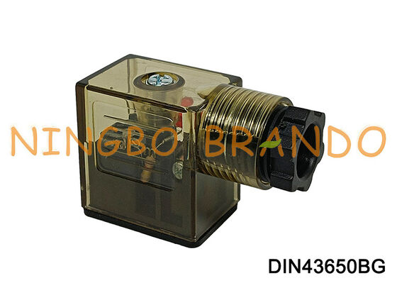Conector da bobina da válvula solenóide DIN43650B com tipo B do RUÍDO 43650 do diodo emissor de luz