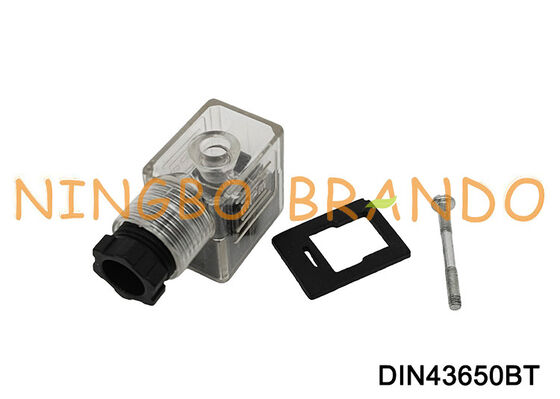 Tipo transparente B do RUÍDO 43650 do conector 11mm da bobina da válvula solenóide DIN43650B