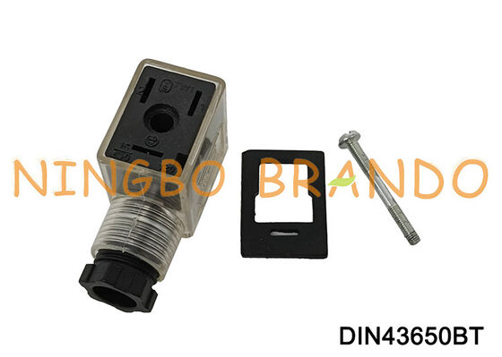 Tipo transparente B do RUÍDO 43650 do conector 11mm da bobina da válvula solenóide DIN43650B