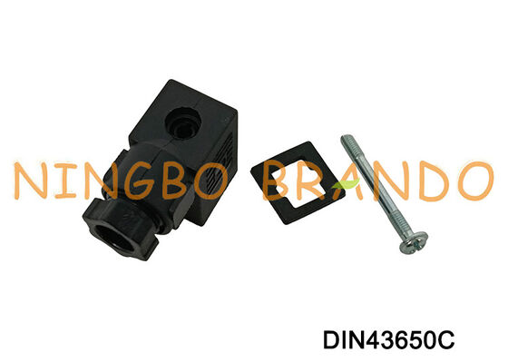 Solenoid Valve Coil Connector DIN43650 C MPM Black DIN 43650 Type C