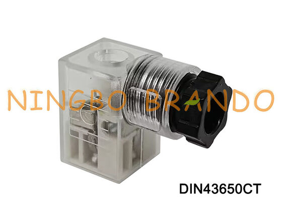 Tipo transparente C do RUÍDO 43650 do conector 9.4mm da bobina da válvula solenóide DIN43650C