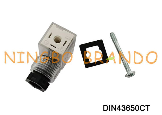 Tipo transparente C do RUÍDO 43650 do conector 9.4mm da bobina da válvula solenóide DIN43650C