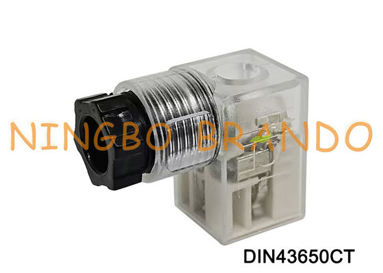 Tipo transparente C do RUÍDO 43650 do conector 9.4mm da bobina da válvula solenóide DIN43650C