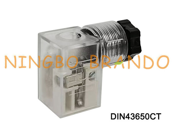 Tipo transparente C do RUÍDO 43650 do conector 9.4mm da bobina da válvula solenóide DIN43650C