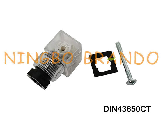 Tipo transparente C do RUÍDO 43650 do conector 9.4mm da bobina da válvula solenóide DIN43650C