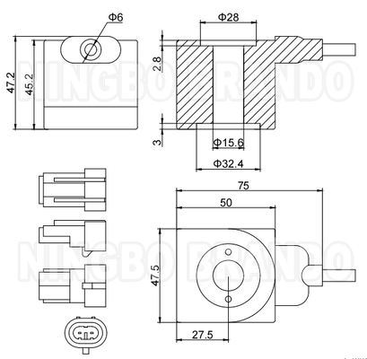 24VDC bobina de solenoide para autocarro de carga METATRON regulador de pressão