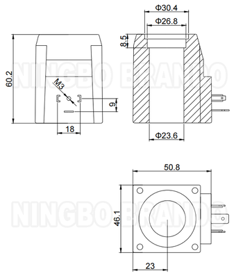 Bobina de válvula solenóide hidráulica tipo Eaton Vickers 507847 12VDC 507848 24VDC 30W