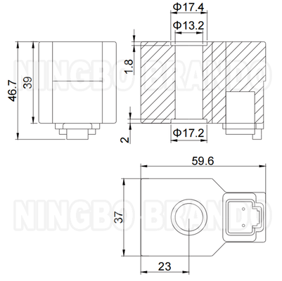 Bobina solenóide de 14VDC 27VDC 21W para escavadeira Hyundai R210-5 R220-5