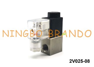 Tipo 2V025-08 1/4&quot; de AIRTAC válvula pneumática AC220V a ação direta normalmente fechado do solenoide