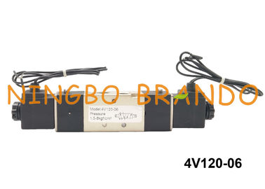 1/8&quot; tipo 5/2 do dobro pneumático da válvula de solenoide da maneira controle bonde AC220V da pinta 4V120-06 Airtac