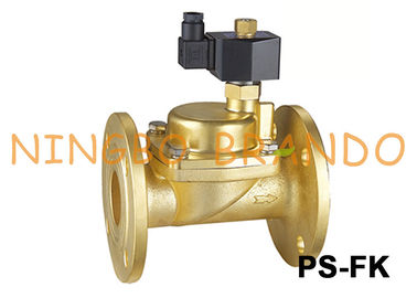 1-1/4” PS-32FK flangearam a válvula de solenoide de bronze operada piloto 24VDC do vapor do pistão 220VAC