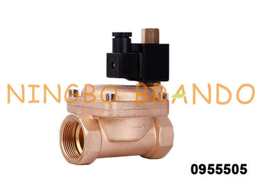 1&quot; abriu normalmente a válvula de solenoide industrial de bronze do controle da água 0955505
