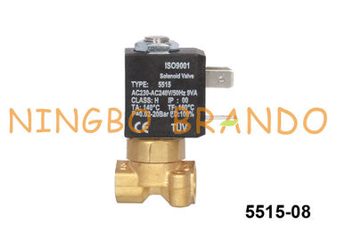 Válvula de solenoide de bronze do NC de 2 maneiras para o tipo 230VAC 220VAC 24VDC de Ceme da máquina 5515 do café