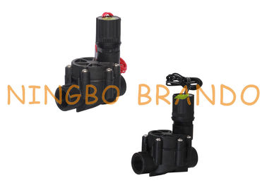 Válvula de solenoide plástica elétrica 3/4&quot; 1&quot; do sistema de extinção de incêndios da irrigação de gotejamento C.C. de 9V 12V 24V
