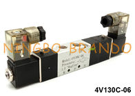 Tipo 5/3 maneira BSPT 1/8&quot; de AirTAC válvula de solenoide pneumática 24VDC 220VAC 4V130C-06