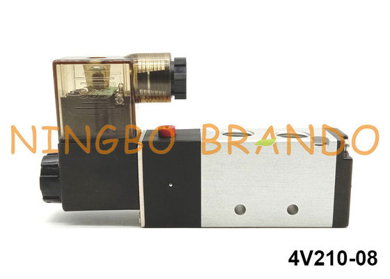 1/4&quot; tipo pneumático 5/2 maneira 220V de Airtac da válvula de solenoide do NPT 4V210-08