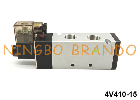 5/2 de válvula de solenoide pneumática Airtac da maneira datilografa 4V410-15 1/2” 220V 24V