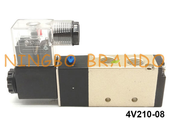 tipo maneira pneumática 110V 220V de 4V210-08 Airtac da válvula de solenoide 5/2 do ar