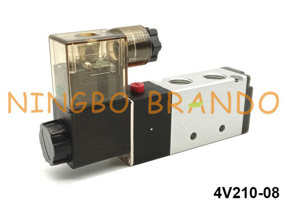 Tipo válvula de solenoide pneumática 4V210-08-DC24V do ar 1/4" de Airtac NPT