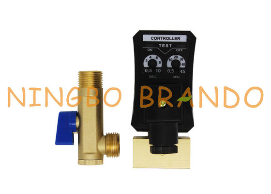válvula de dreno automática controlada do temporizador 220V de 1/2” para ar comprimido