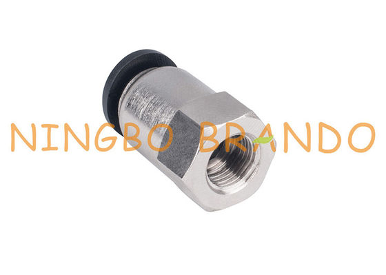 o impulso reto da fêmea de 1/4&quot; de 8mm a rápido conecta os encaixes de mangueira pneumáticos