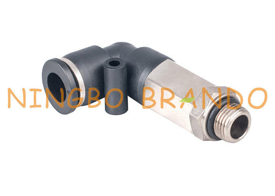 o cotovelo masculino prolongado de 1/4&quot; de 8mm rápido conecta os encaixes de mangueira pneumáticos
