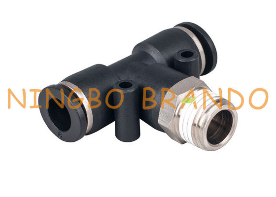 Rápido conecte os encaixes de mangueira pneumáticos do T masculino do ramo 1/2” 12mm