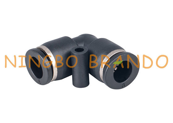 o impulso de 1/4&quot; de 8mm a rápido conecta os encaixes de mangueira pneumáticos do cotovelo da união