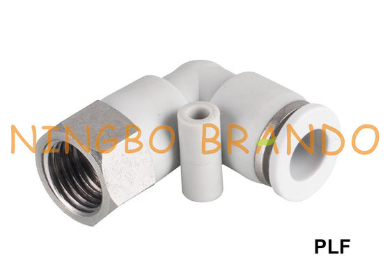 Empurrar fêmea do cotovelo de PLF os encaixes de mangueira pneumáticos 1/8&quot; 1/4&quot; 3/8&quot; 1/2”