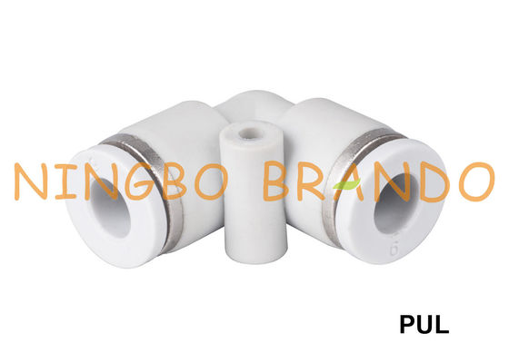 Encaixe rápido pneumático plástico 1/8&quot; 1/4&quot; 3/8&quot; 1/2 do cotovelo da união do PUL”