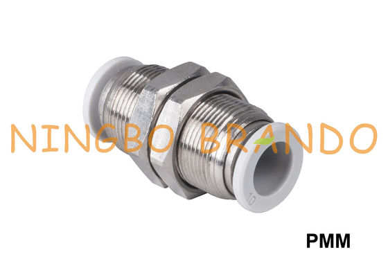 Encaixes de mangueira pneumáticos da união do anteparo do PMM 1/8&quot; 1/4&quot; 3/8&quot; 1/2”