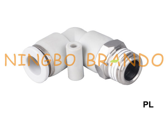 Impulso masculino do cotovelo do PL nos encaixes rápidos pneumáticos 1/8&quot; 1/4&quot; 3/8&quot; 1/2”