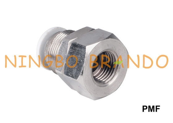 Encaixes de mangueira pneumáticos retos fêmeas do anteparo de PMF 1/8&quot; 1/4&quot; 3/8&quot; 1/2”