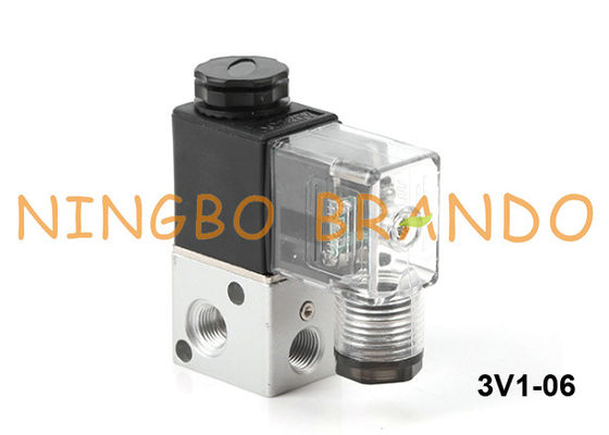 tipo posição pneumática 24VDC de 3V1-06 Airtac da maneira 2 da válvula de solenoide 3