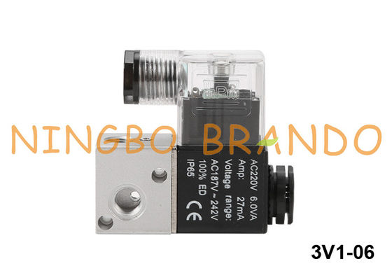 tipo maneira de 3V1-06 Airtac da válvula de solenoide 3 do ar 1/8&quot; 12V 24V 110V 220V