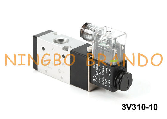tipo maneira pneumática 220VAC 24VDC de 3V310-10 Airtac da válvula de solenoide 3