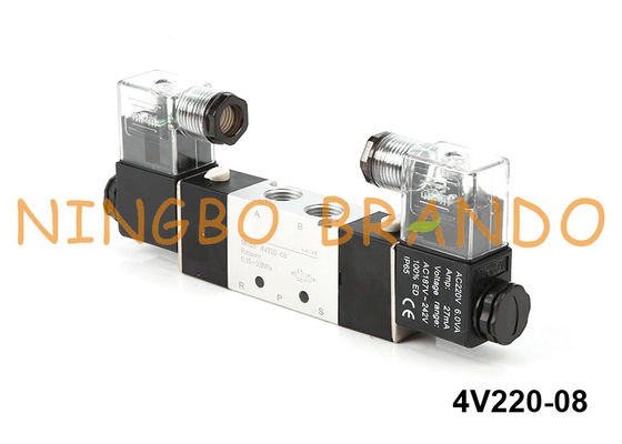 tipo válvula de solenoide pneumática 5/2 4V220-08-B 24VDC de 4V220-08 Airtac