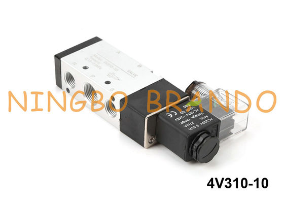 Tipo 5 C.C. pneumática de 4V310-10-DC24V Airtac da válvula de solenoide 24V da maneira
